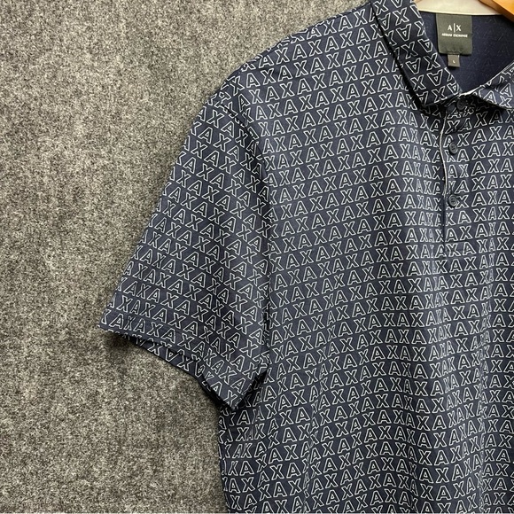 A|X Armani Exchange Men's Regular-Fit Logo-Print Polo Shirt Size Large - Picture 7 of 14